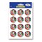 Beistle Club Pack of 24 Multi-Colored International Flags Soccer Ball Decorative Sticker Sheets 6"